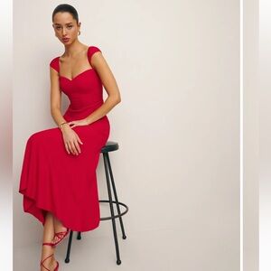Reformation Vibrant Red Maxi Dress